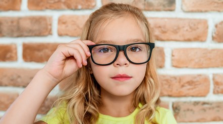 girl with glasses