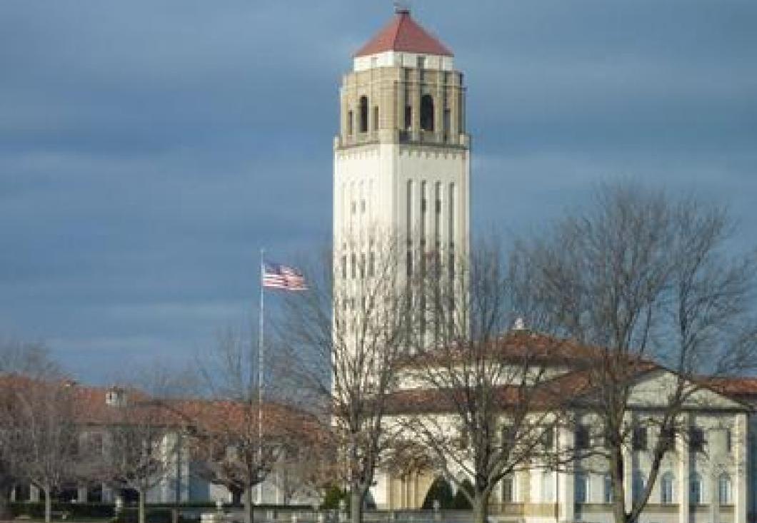 unity tower in winter
